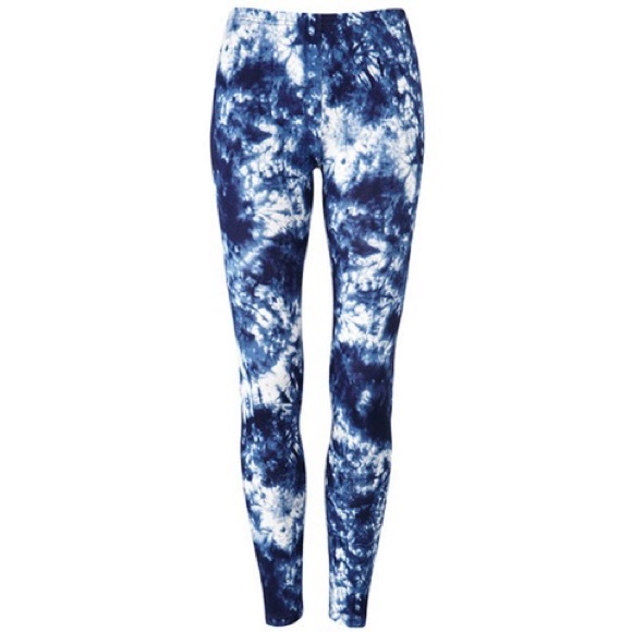 Pants - Amazing soft marble slab blue tiedye soft leggings